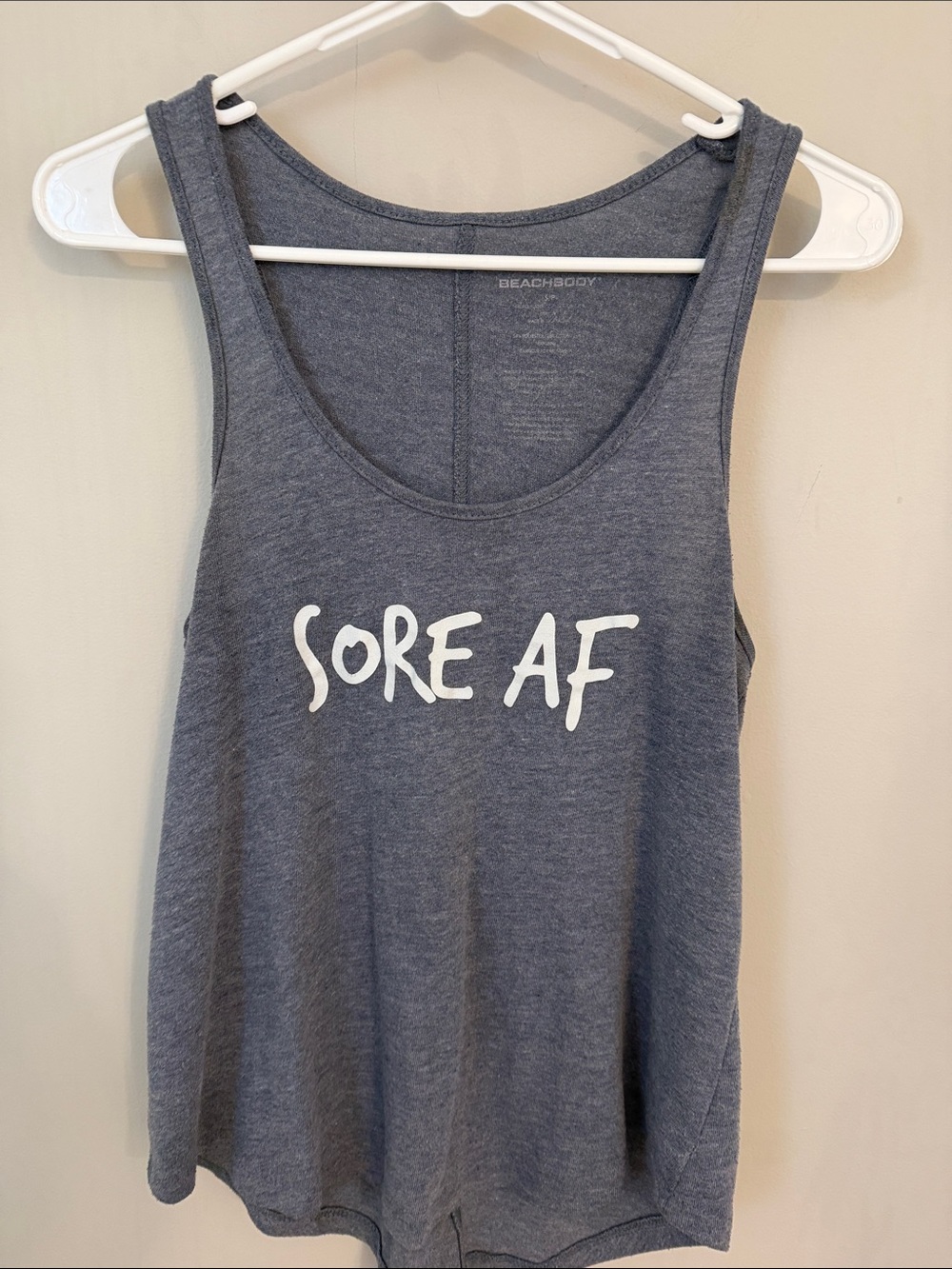 Beachbody Charcoal Gray 'SORE AF' Women's Workout Tank